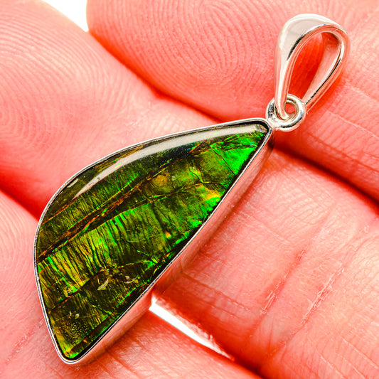Ammolite Pendants handcrafted by Ana Silver Co - PD35224-SS - Photo 2