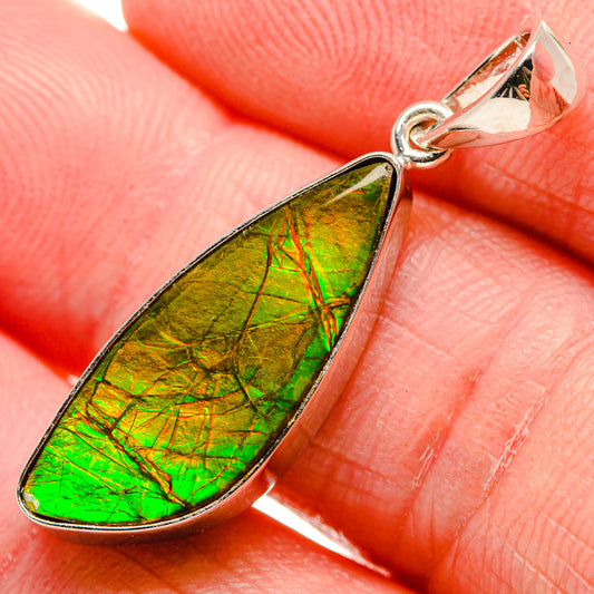 Ammolite Pendants handcrafted by Ana Silver Co - PD35226-SS - Photo 2