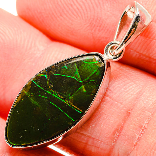 Ammolite Pendants handcrafted by Ana Silver Co - PD35227-SS - Photo 2