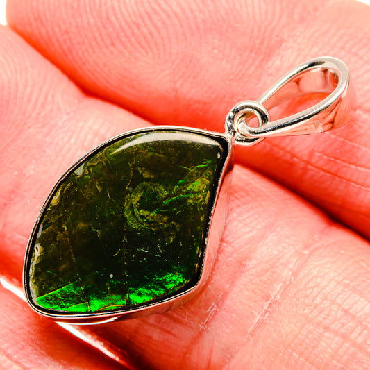 Ammolite Pendants handcrafted by Ana Silver Co - PD35228-SS - Photo 2