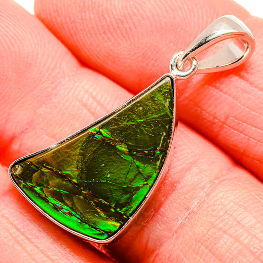 Ammolite Pendants handcrafted by Ana Silver Co - PD35229-SS - Photo 2