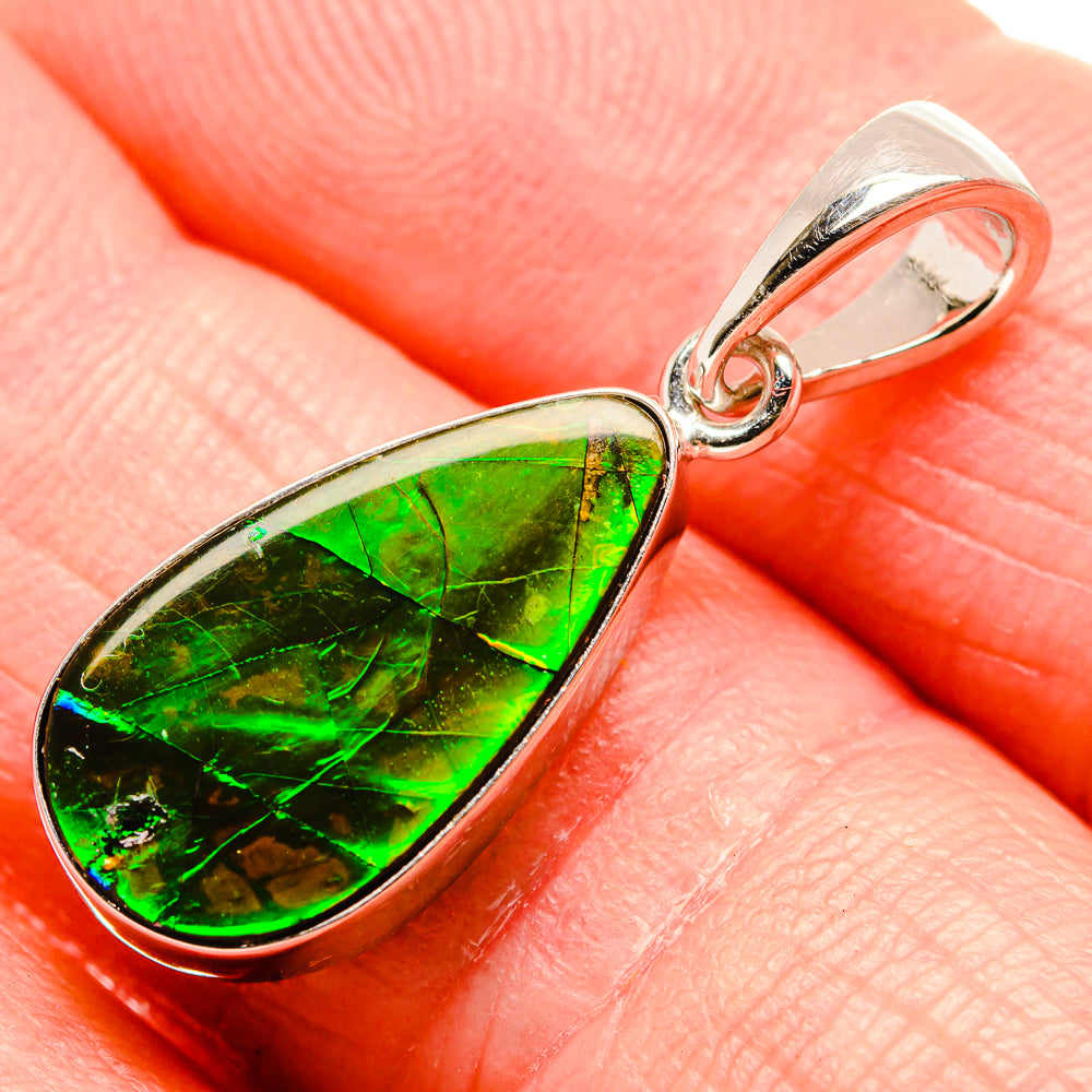 Ammolite Pendants handcrafted by Ana Silver Co - PD35230-SS - Photo 2