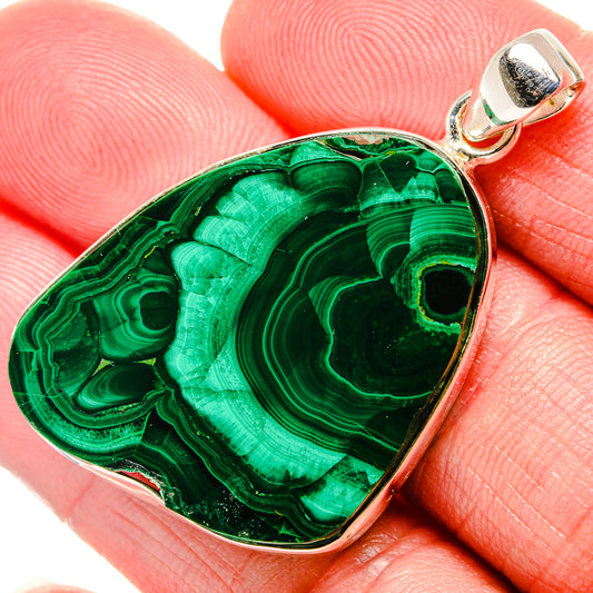 Malachite Pendants handcrafted by Ana Silver Co - PD35238