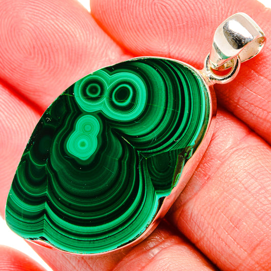 Malachite Pendants handcrafted by Ana Silver Co - PD35239