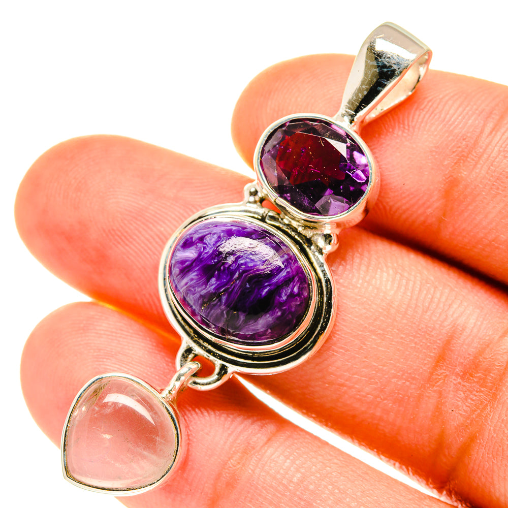 Charoite Pendants handcrafted by Ana Silver Co - PD3524