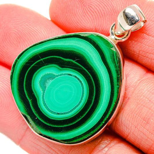 Malachite Pendants handcrafted by Ana Silver Co - PD35241