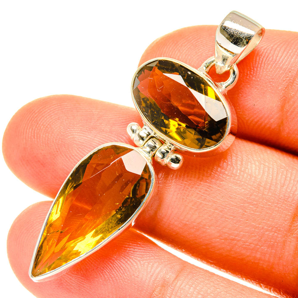 Mandarin Citrine Pendants handcrafted by Ana Silver Co - PD3525