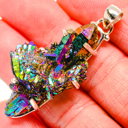 Titanium Sunshine Druzy Pendants handcrafted by Ana Silver Co - PD35259