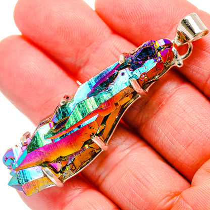 Titanium Sunshine Druzy Pendants handcrafted by Ana Silver Co - PD35260