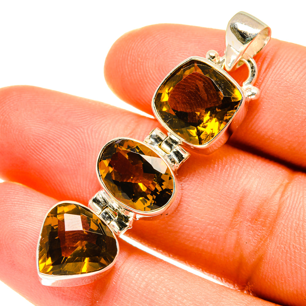 Mandarin Citrine Pendants handcrafted by Ana Silver Co - PD3528