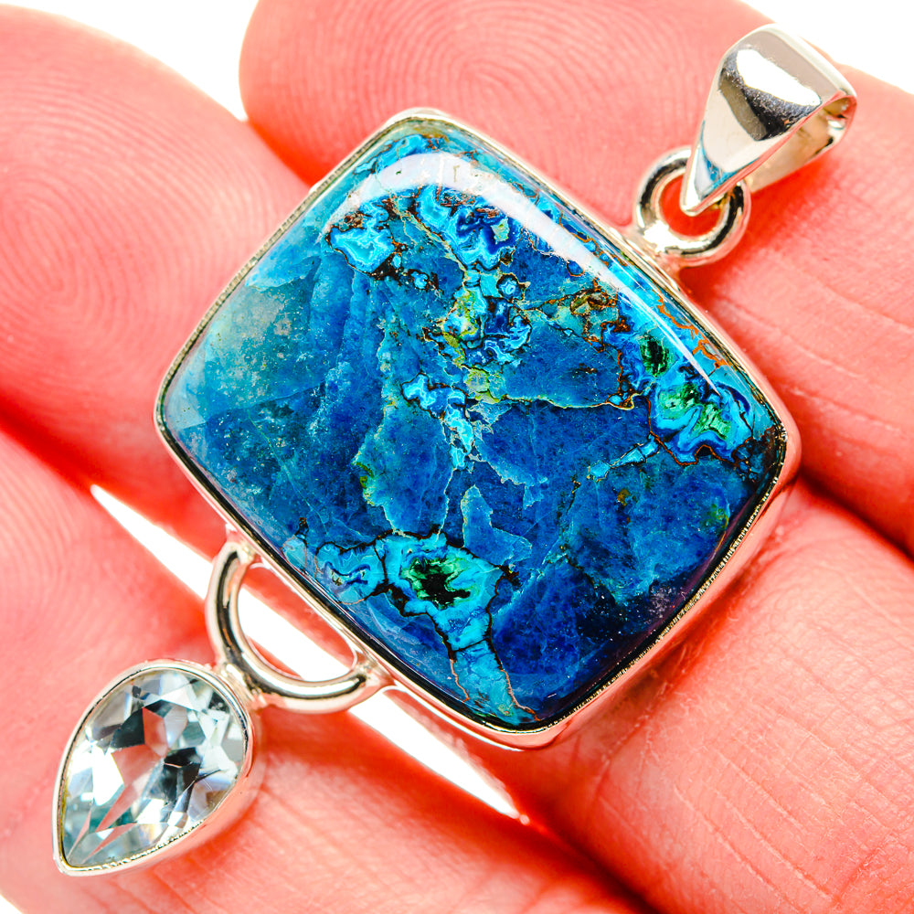 Chrysocolla Pendants handcrafted by Ana Silver Co - PD35299