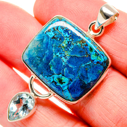 Chrysocolla Pendants handcrafted by Ana Silver Co - PD35299