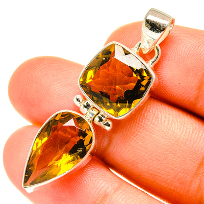 Mandarin Citrine Pendants handcrafted by Ana Silver Co - PD3531