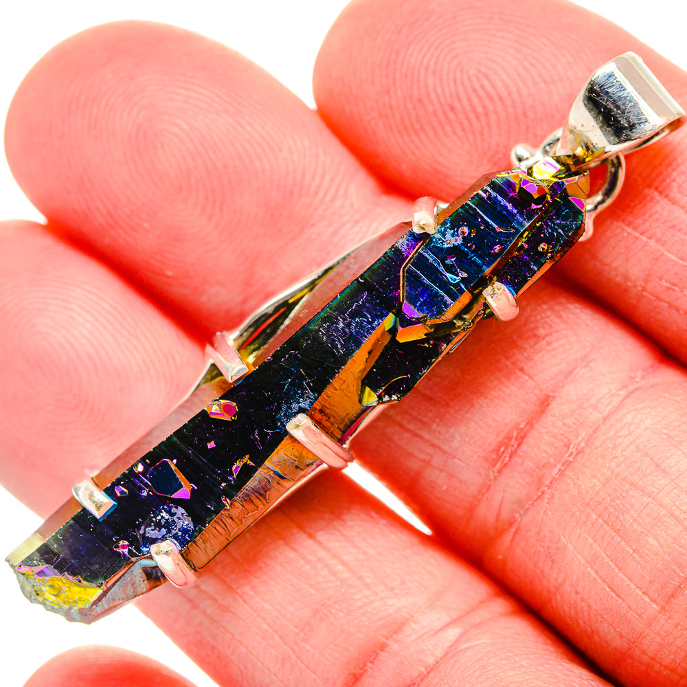Titanium Sunshine Druzy Pendants handcrafted by Ana Silver Co - PD35311