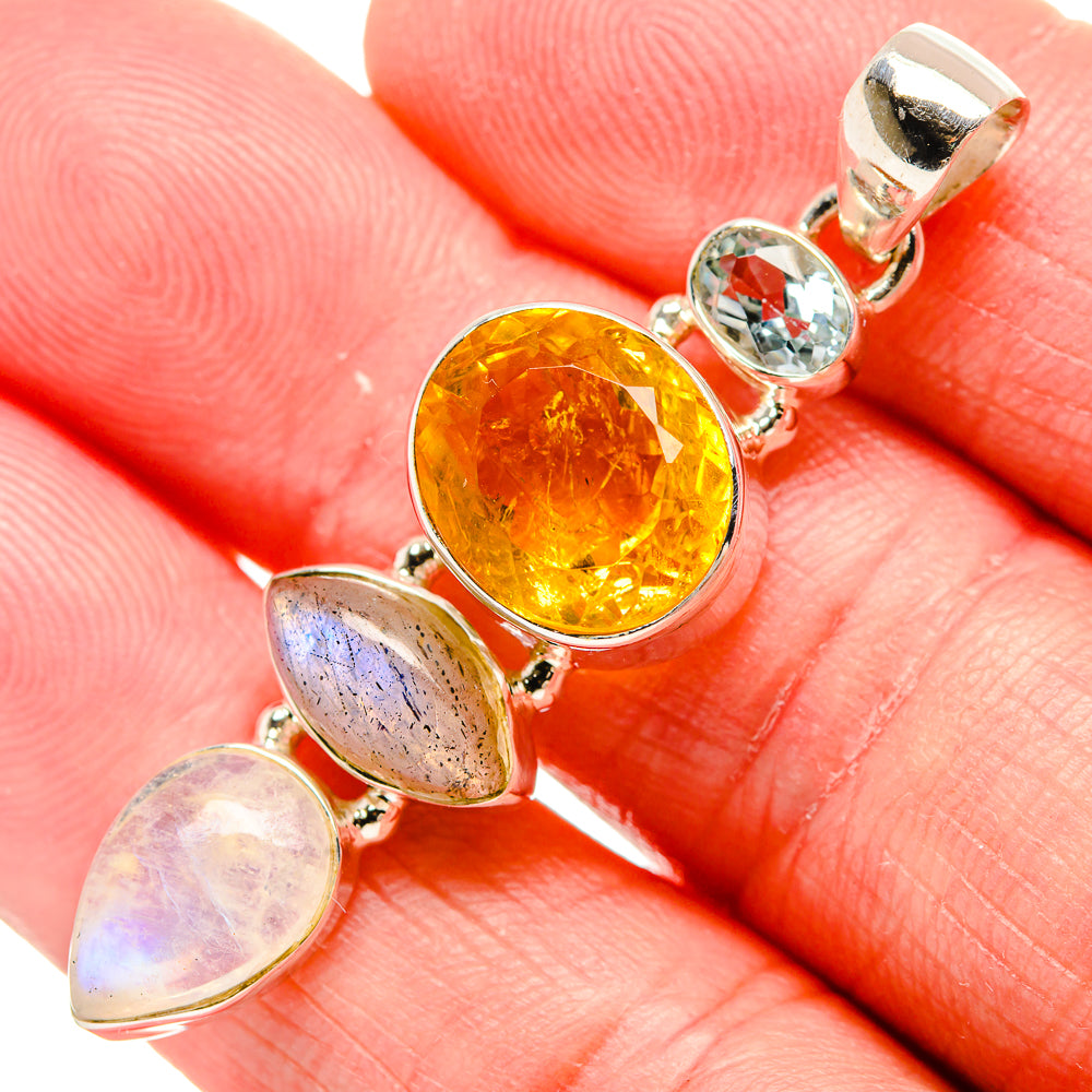 Citrine Pendants handcrafted by Ana Silver Co - PD35349