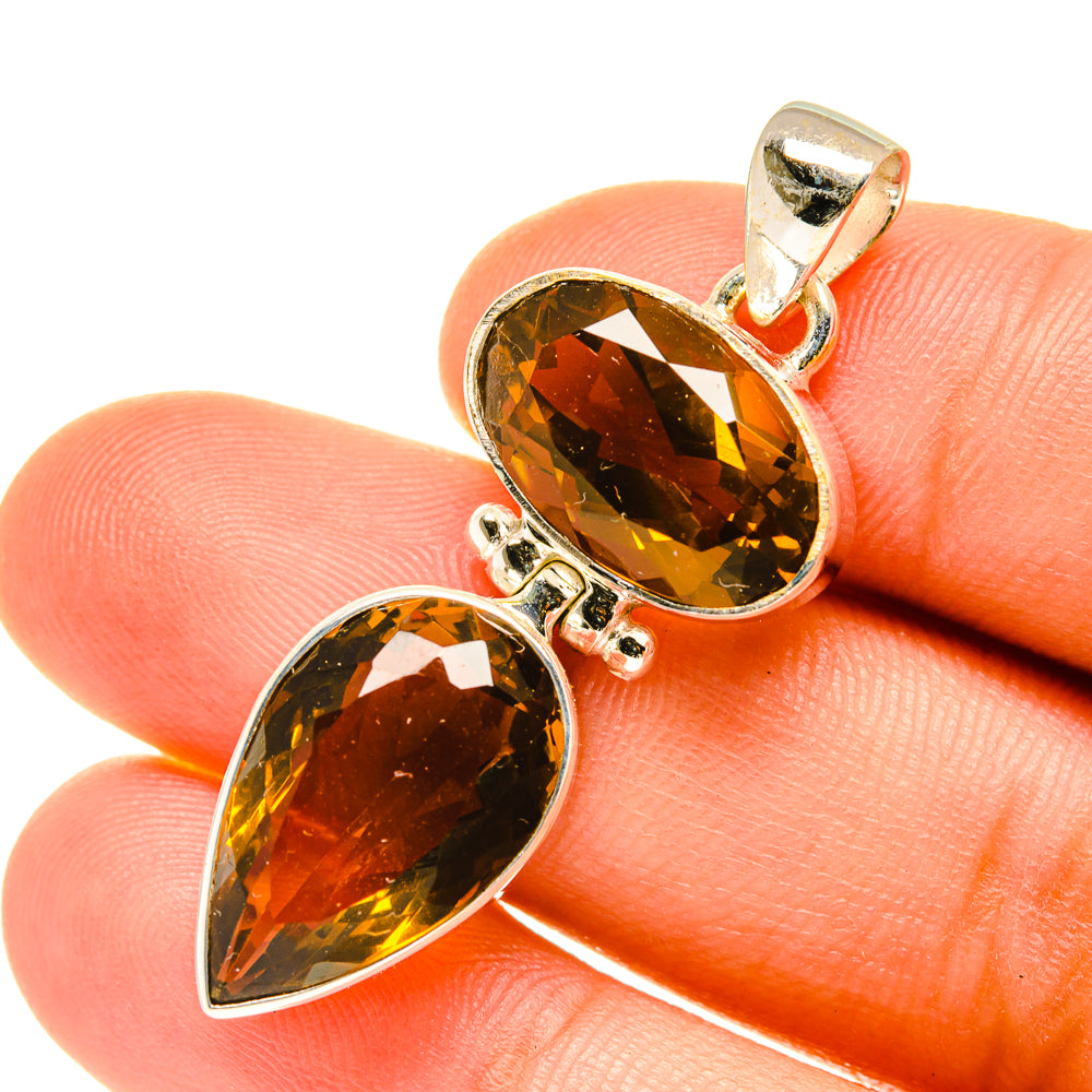 Mandarin Citrine Pendants handcrafted by Ana Silver Co - PD3535