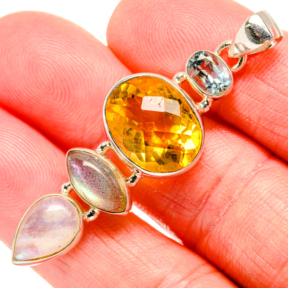 Citrine Pendants handcrafted by Ana Silver Co - PD35350
