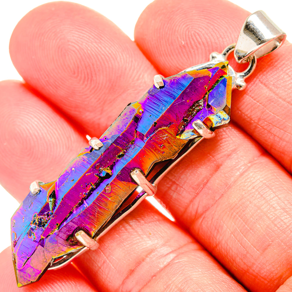 Titanium Sunshine Druzy Pendants handcrafted by Ana Silver Co - PD35371