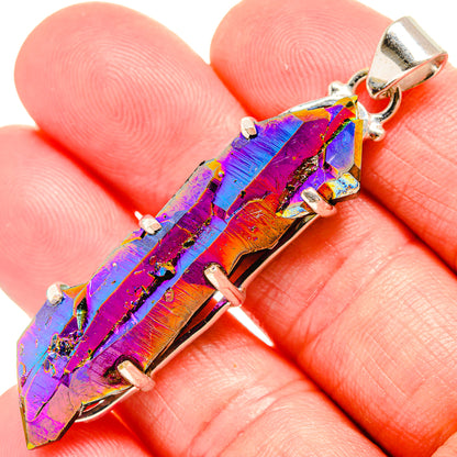 Titanium Sunshine Druzy Pendants handcrafted by Ana Silver Co - PD35371