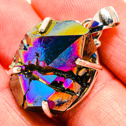 Titanium Sunshine Druzy Pendants handcrafted by Ana Silver Co - PD35374