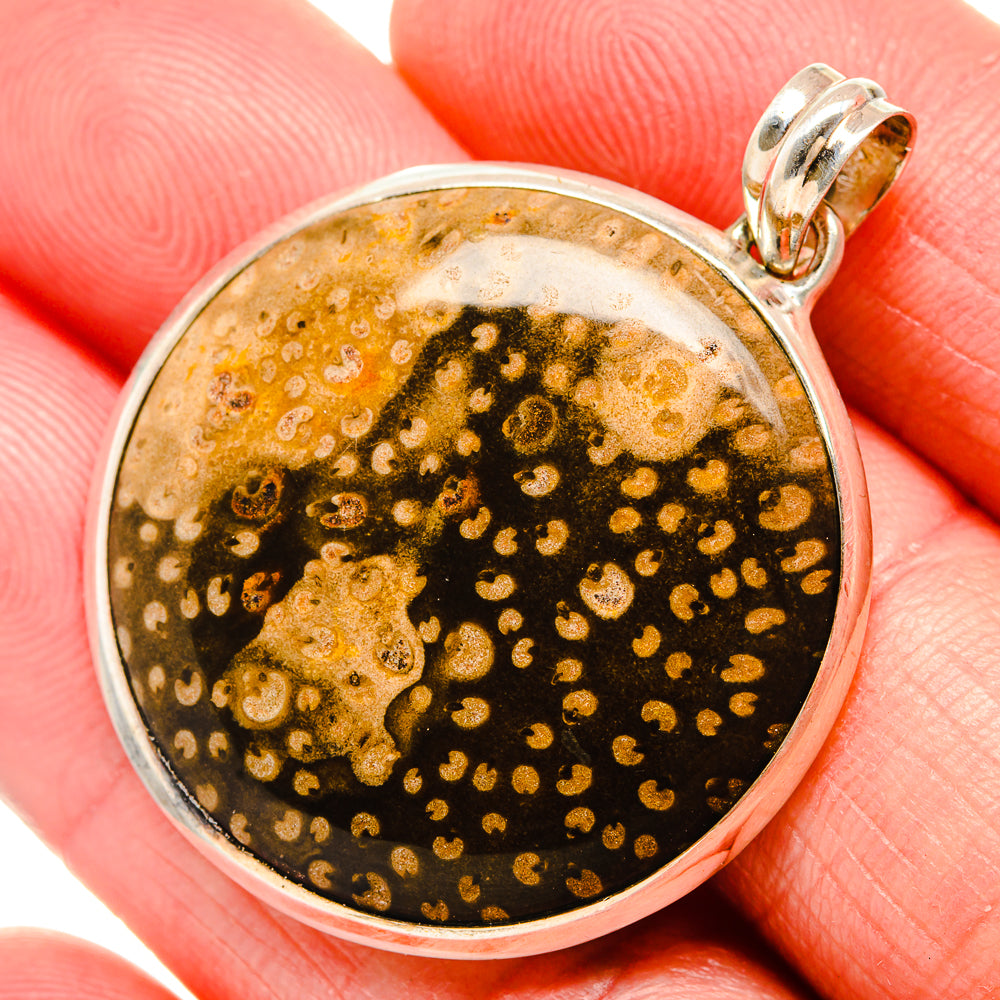 Palm Wood Jasper Pendants handcrafted by Ana Silver Co - PD35378