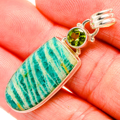 Peruvian Amazonite Pendants handcrafted by Ana Silver Co - PD35384