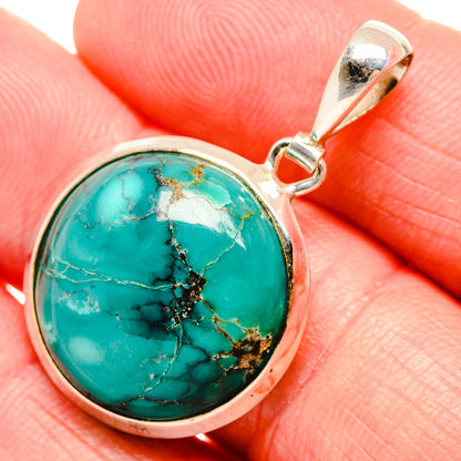 Tibetan Turquoise Pendants handcrafted by Ana Silver Co - PD35390