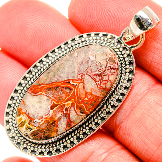Crazy Lace Agate Pendants handcrafted by Ana Silver Co - PD35396