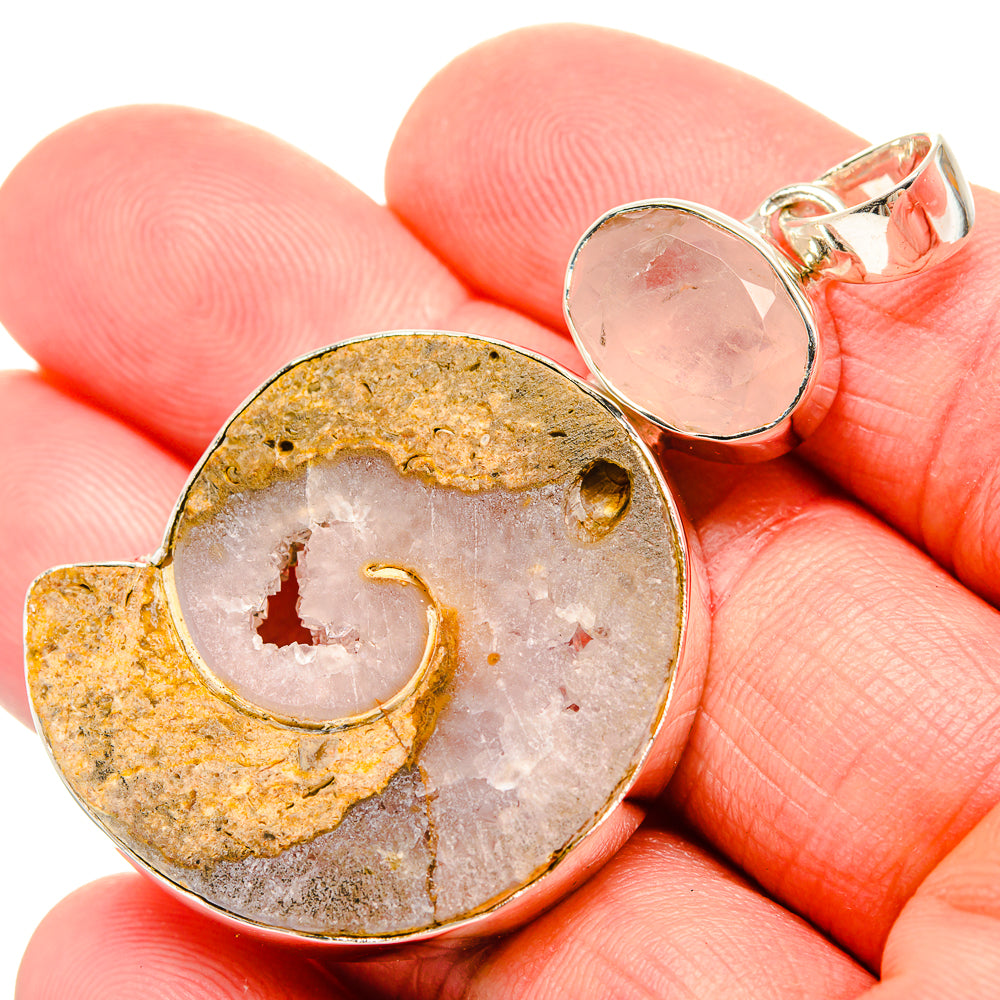 Ammonite Fossil Pendants handcrafted by Ana Silver Co - PD35406