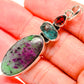 Ruby Zoisite Pendants handcrafted by Ana Silver Co - PD35424