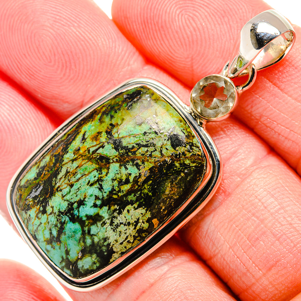 Tibetan Turquoise Pendants handcrafted by Ana Silver Co - PD35425