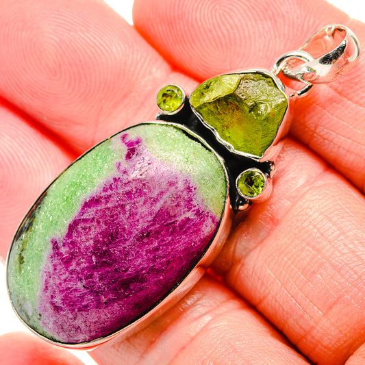 Ruby Zoisite Pendants handcrafted by Ana Silver Co - PD35430
