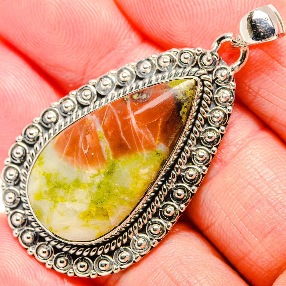 Dragon's Blood Jasper Pendants handcrafted by Ana Silver Co - PD35434