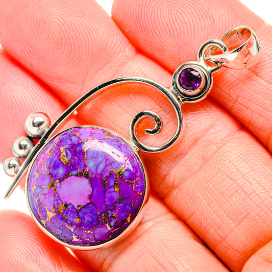 Purple Copper Composite Turquoise Pendants handcrafted by Ana Silver Co - PD35441