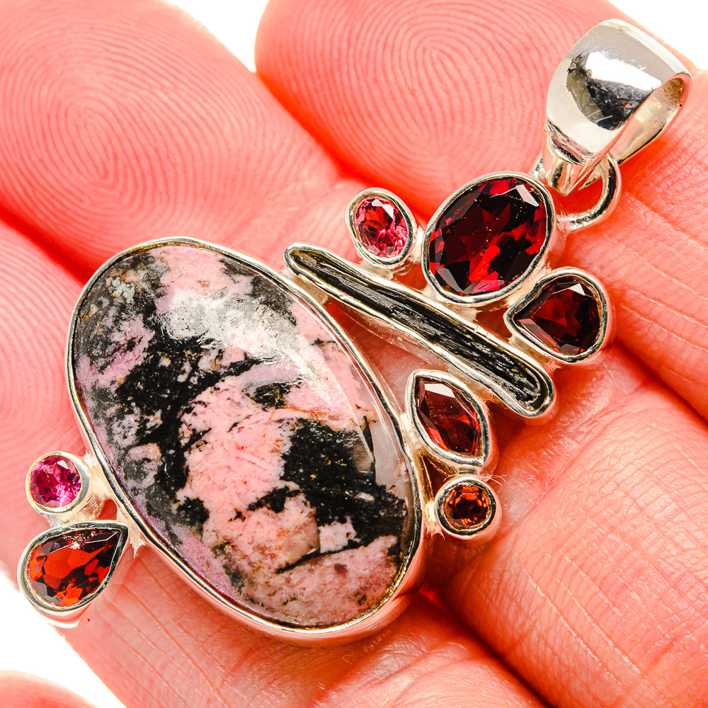 Rhodonite Pendants handcrafted by Ana Silver Co - PD35445