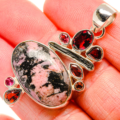 Rhodonite Pendants handcrafted by Ana Silver Co - PD35445