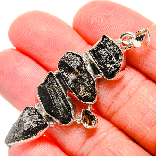 Black Tourmaline Pendants handcrafted by Ana Silver Co - PD35453