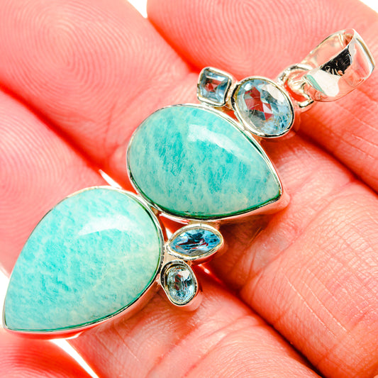 Amazonite Pendants handcrafted by Ana Silver Co - PD35455