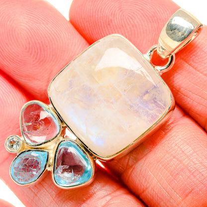 Rainbow Moonstone Pendants handcrafted by Ana Silver Co - PD35457