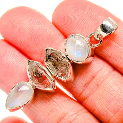 Rainbow Moonstone Pendants handcrafted by Ana Silver Co - PD35458
