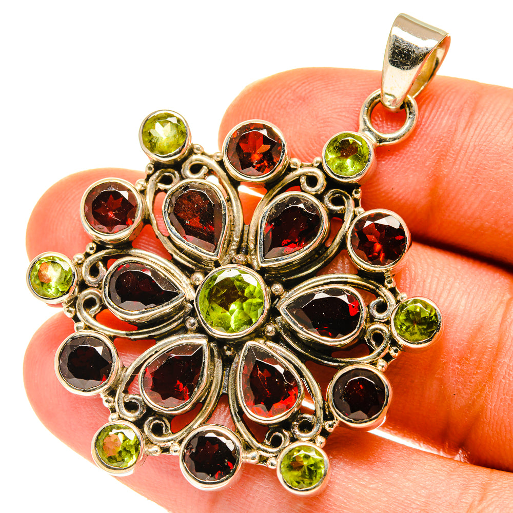Garnet Pendants handcrafted by Ana Silver Co - PD3546