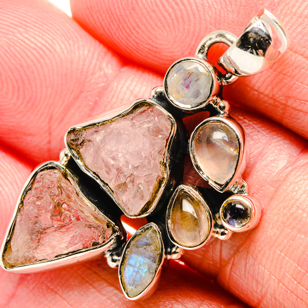 Rose Quartz Pendants handcrafted by Ana Silver Co - PD35468