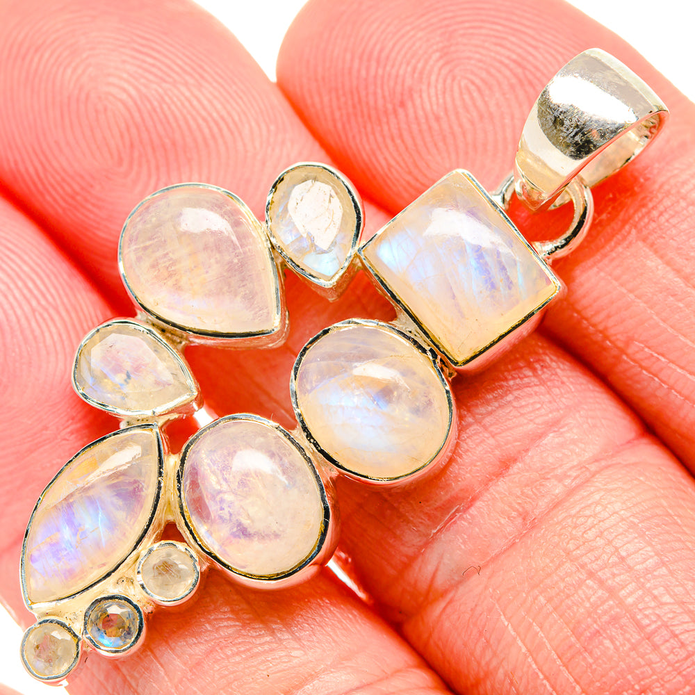Rainbow Moonstone Pendants handcrafted by Ana Silver Co - PD35469