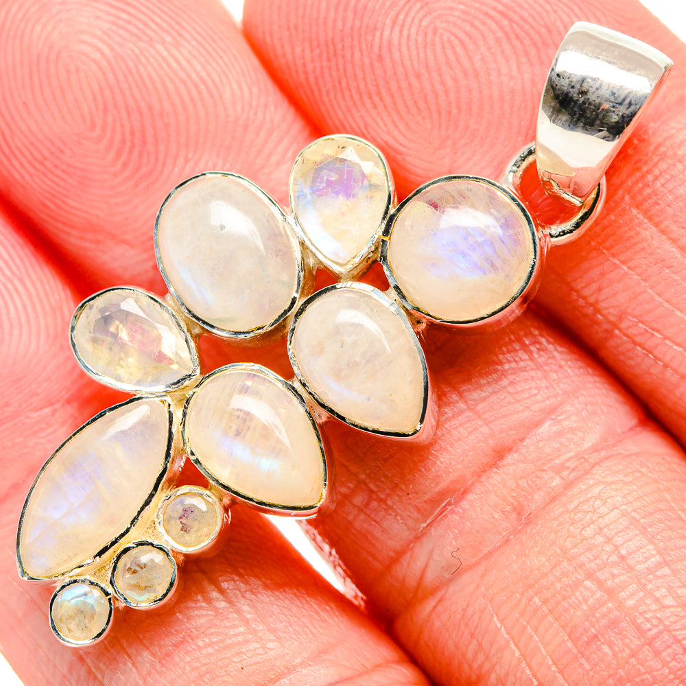 Rainbow Moonstone Pendants handcrafted by Ana Silver Co - PD35476