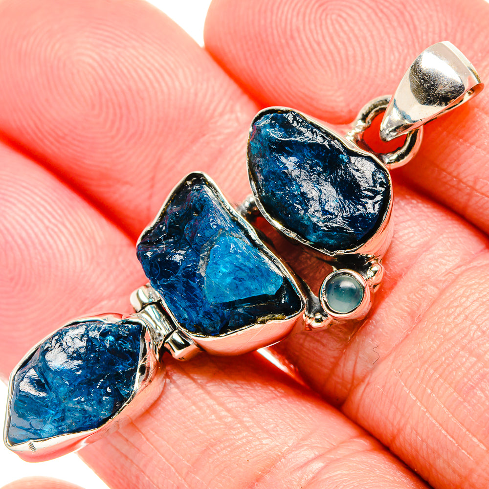 Blue Fluorite Pendants handcrafted by Ana Silver Co - PD35478