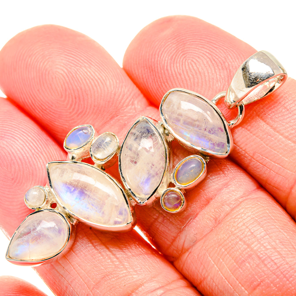 Rainbow Moonstone Pendants handcrafted by Ana Silver Co - PD35479