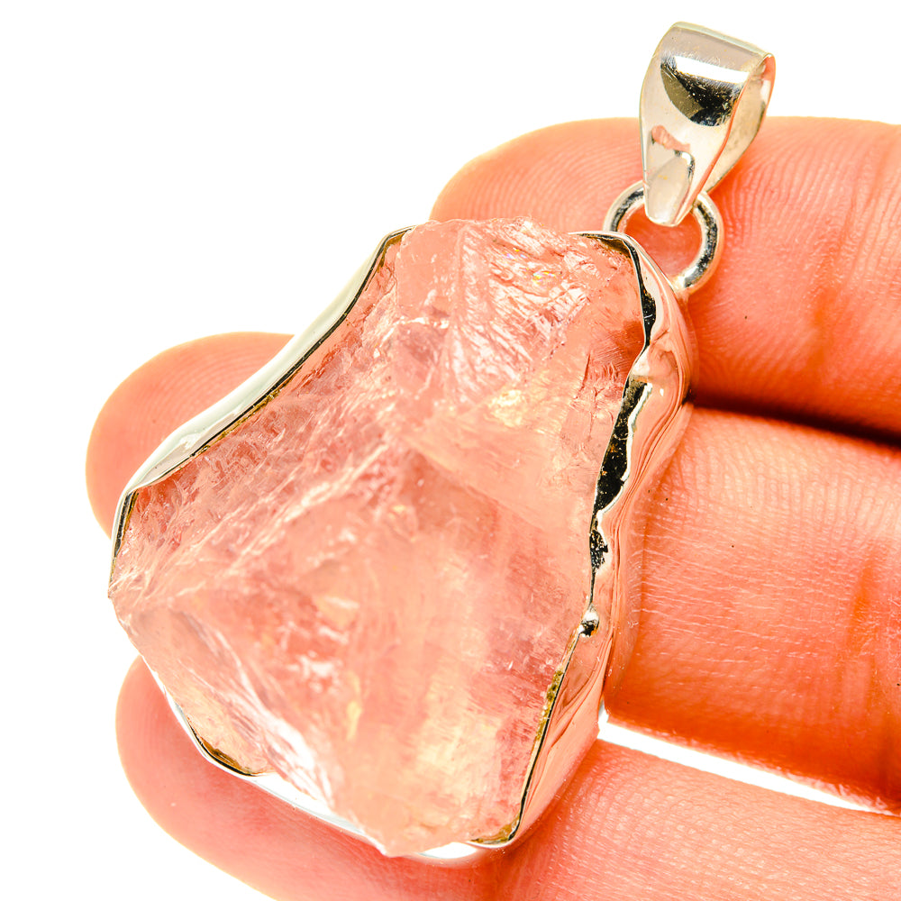 Rose Quartz Pendants handcrafted by Ana Silver Co - PD3548