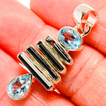 Black Tourmaline Pendants handcrafted by Ana Silver Co - PD35484