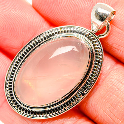 Rose Quartz Pendants handcrafted by Ana Silver Co - PD35487