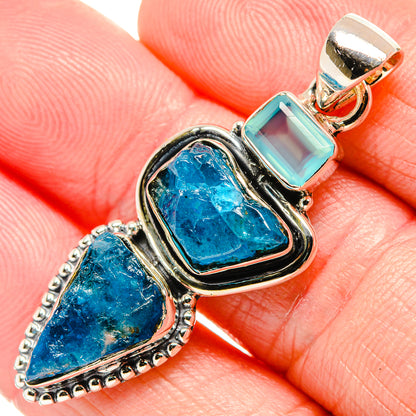Blue Fluorite Pendants handcrafted by Ana Silver Co - PD35489